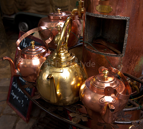 France, Paris, Travel, Tea, Tea pot, Copper, Brass