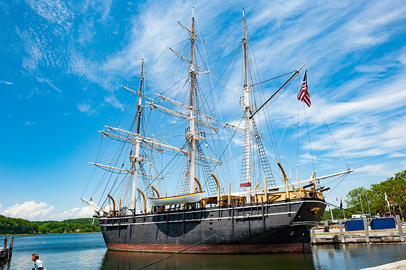 Travel, Sky Scraper, Tall Ship, Travel, Mystic Connecticut, Mystic Seaport, New England, Travel, 1841 whaleship Charles W. Morgan