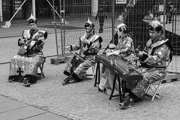 Tuvan Throat Singers  1  BW  ©  Richard Hyde  2023