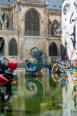 Paris, Pompidou Center, Sculpture Garden, Travel, France