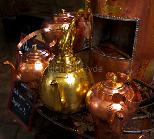 Brass, Copper, France, Paris, Tea, Tea pot, Travel, Monmartre